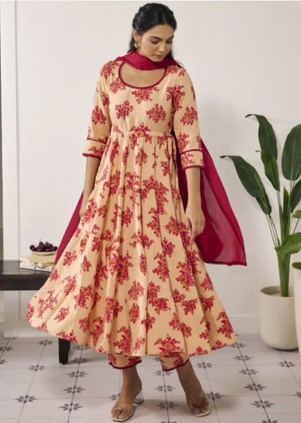 Women’s Designer Kurta Set with Dupatta